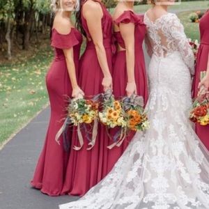 Maroon Bridesmaid Dress